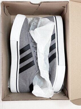 Adidas Daily 4.0 Sneakers IF4493 - Men 10 / Women 11 - Grey Black Stripes